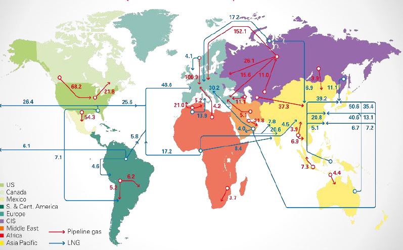 A map of the world with different colored continents

Description automatically generated